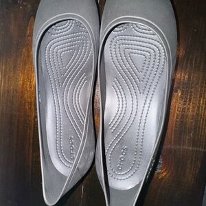 CROCS black Brooklyn  Flats Slip-On Comfort Shoes great sale